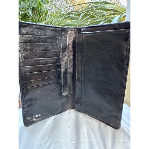 🍒 CHANEL 2.55 Line Matelasse Long Wallet Black Leather Quilted France w/Dustbag - Picture 8 of 13